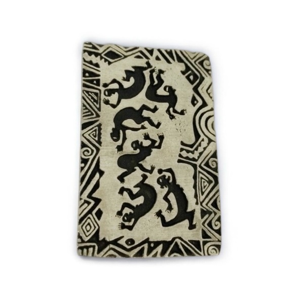 2/$40 Vintage ALICE SEELY Pewter Brooch – Dancing Humans Petroglyph Design - Picture 5 of 11